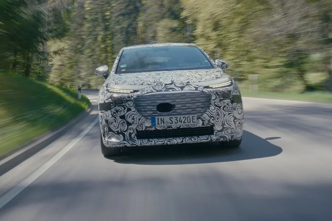 Audi A2 e-tron prototype undergoing winter testing in Scandinavia