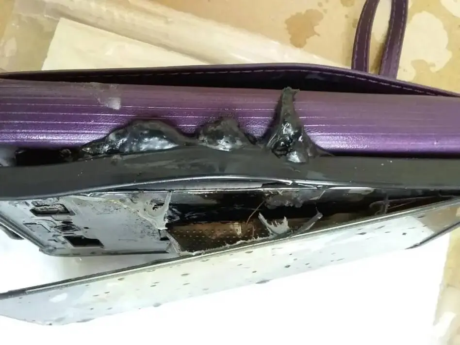 Bedroom scene with smoke damage following the Galaxy S25 FE incident (Photo: Samsung)