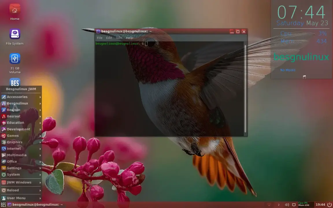 Besgnulinux 4-0 lightweight Debian-based Linux for old PCs