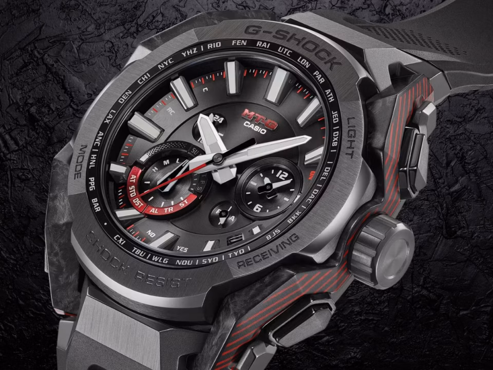Casio G-Shock MTG-B4000 carbon frame watch with Triple G Resist and Bluetooth features