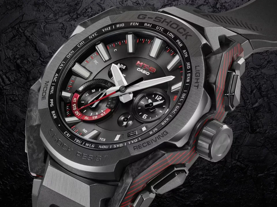 Casio G-Shock MTG-B4000 carbon frame watch with Triple G Resist and Bluetooth features