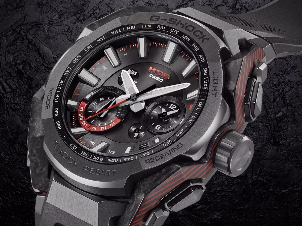 Casio G-Shock MTG-B4000 carbon frame watch with Triple G Resist and Bluetooth features