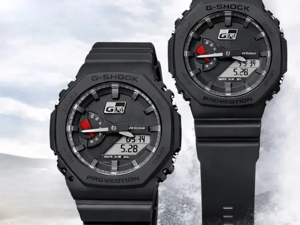Casio G-Shock x GR GA-2100 watch with minimalist all-black design