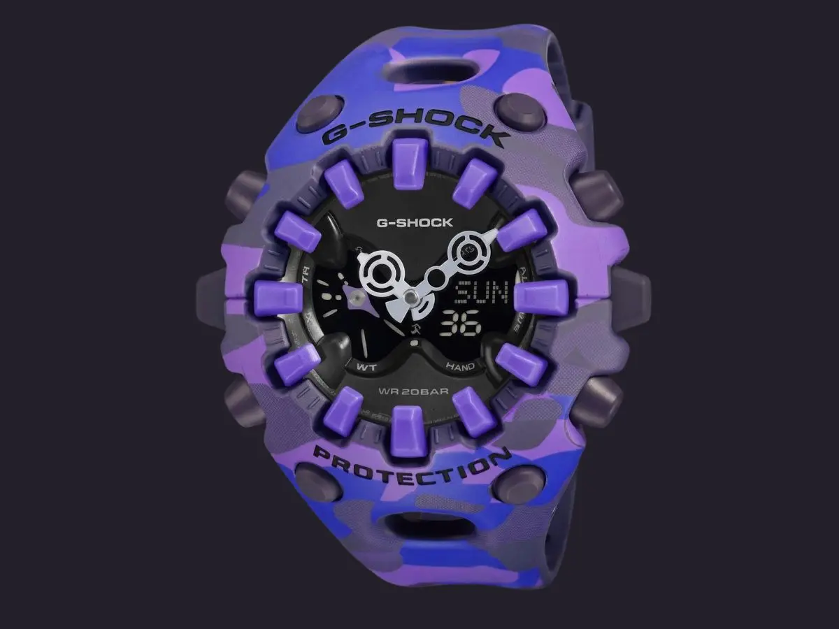 Casio G-Shock GA-V01CMG hybrid watch with camouflage design