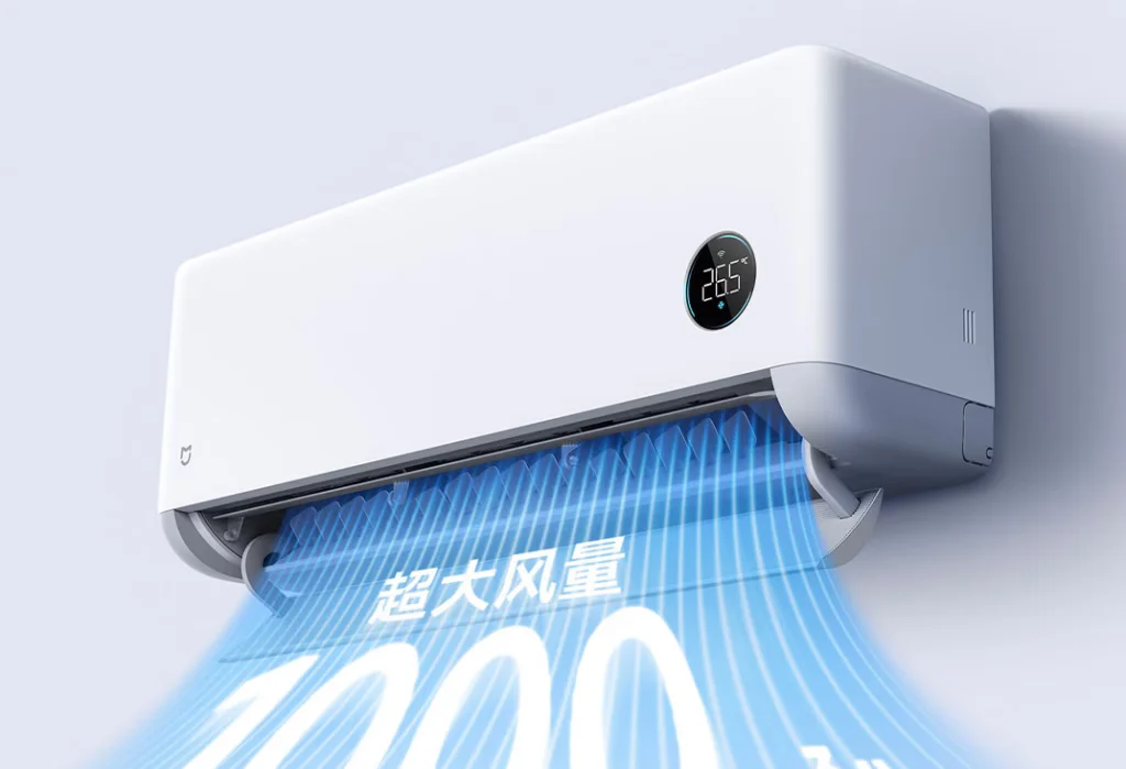 Xiaomi Mijia Powerful Wind Pro cooling and heating unit in operation