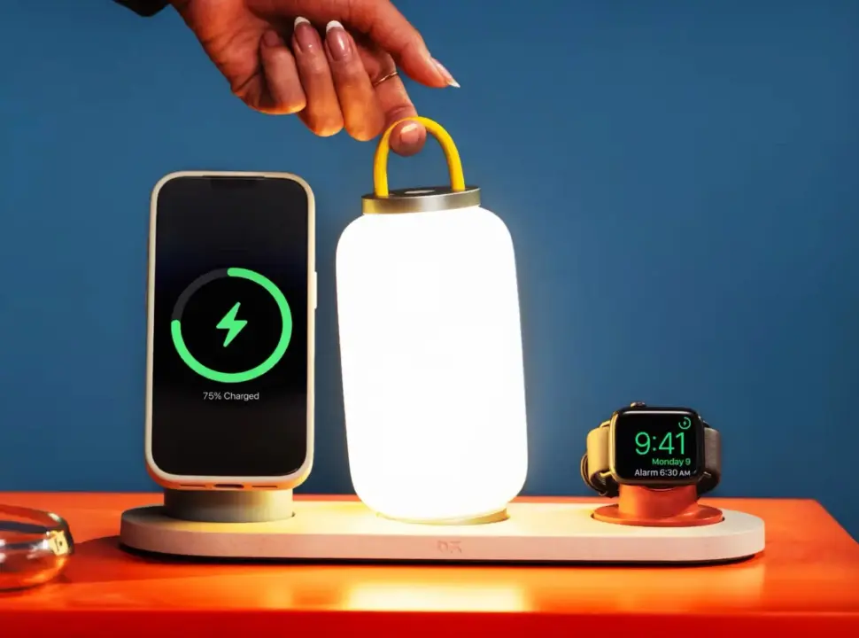 DailyObjects Node modular charger with Qi2 and Apple Watch charging modules and lamp