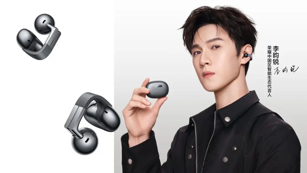 Honor Earbuds Clip-On Pro with aerospace-grade memory wire frame