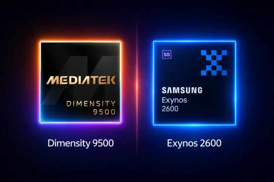 Dimensity 9500 vs Exynos 2600 smartphone chipset comparison