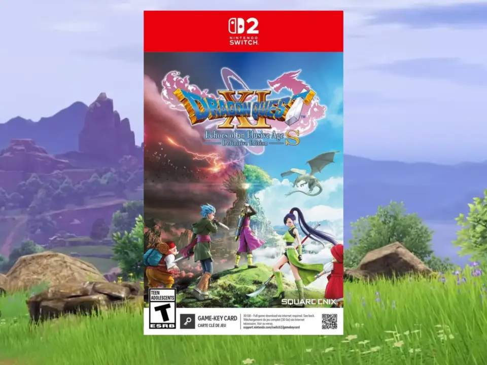 Dragon Quest XI S on Switch 2 showing new graphics options and gameplay
