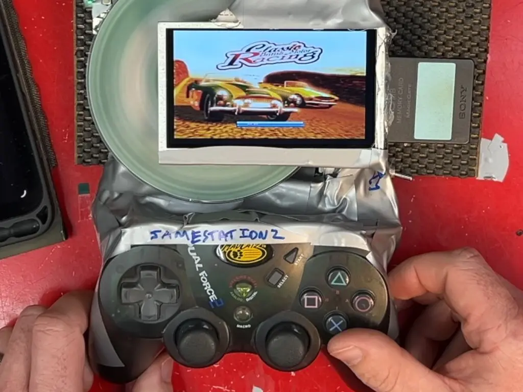 Duct-Taped Portable PS2 Outlasts Steam Deck’s Battery Life