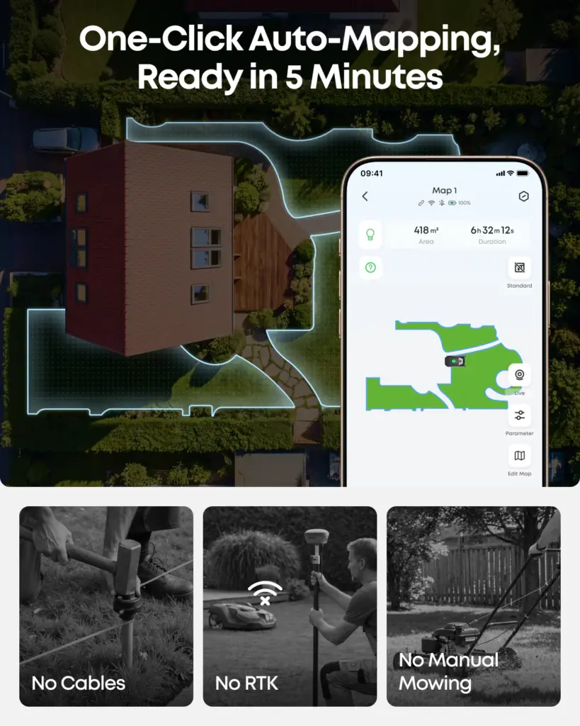 Eufy C15 Review: Affordable Robotic Mower with Camera Navigation? TrueVision camera system on Eufy C15 robotic mower