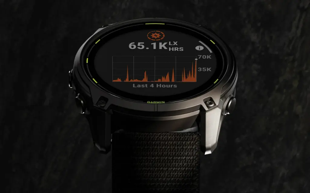 Garmin Enduro 3 lightweight titanium bezel with nylon band