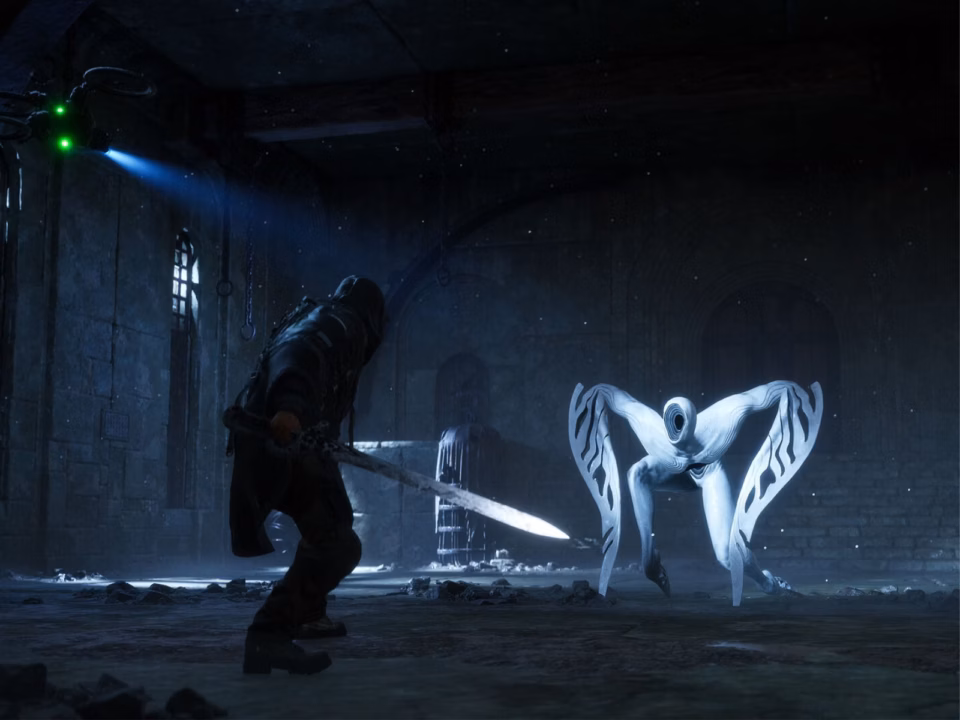 Hell is Us game screenshot showing combat in semi-open world