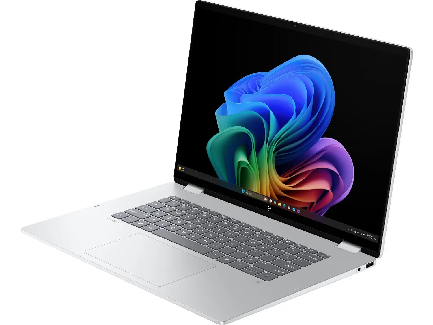 HP OmniBook 7 Flip convertible laptop with 2.8K OLED display and Intel Core Ultra 7 processor