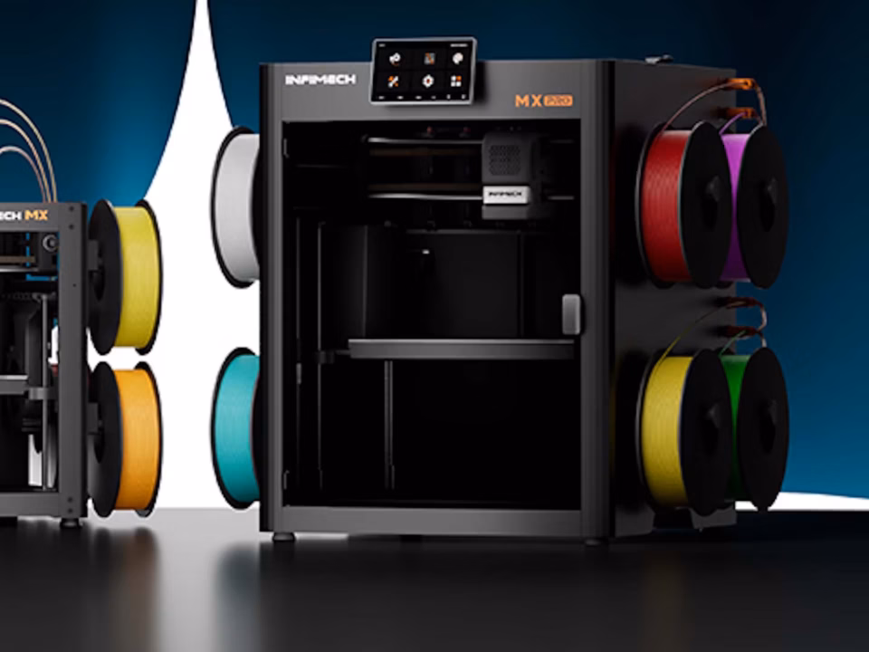 InfiMech MX 3D printer with eight print heads and smart error detection