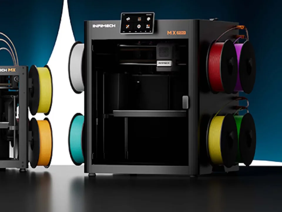 InfiMech MX 3D printer with eight print heads and smart error detection