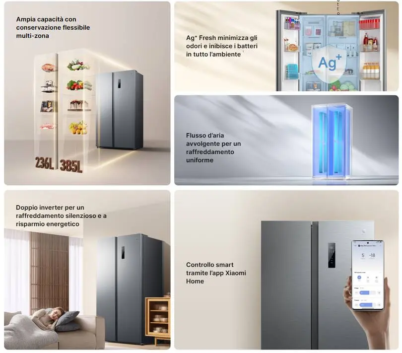 Interior shelves of Mijia 621L refrigerator (Photo: Xiaomi)