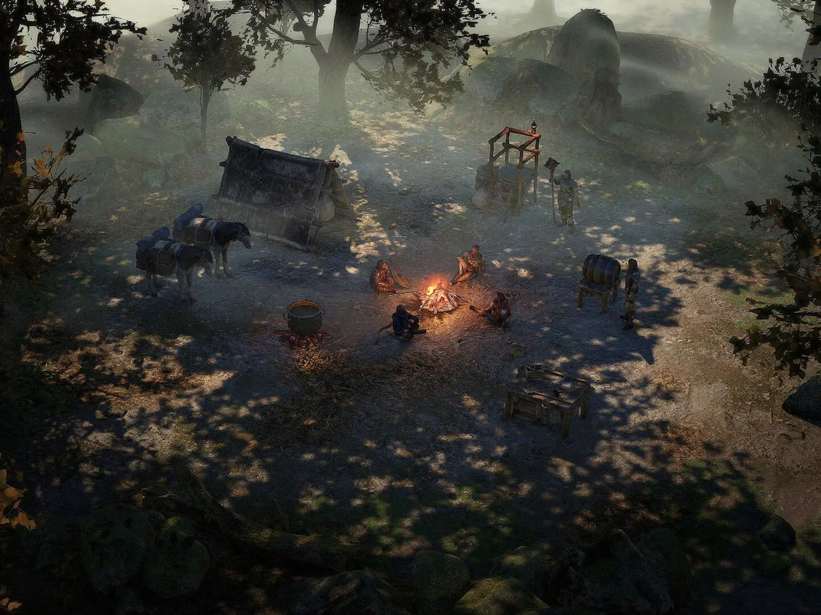 Wartales gameplay showing tactical turn-based battles in a medieval open world