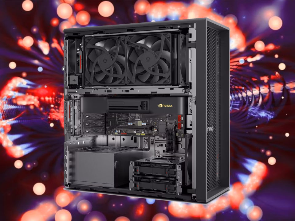 Lenovo ThinkStation P4 desktop with 256 GB RAM and Nvidia RTX Pro 6000 GPU