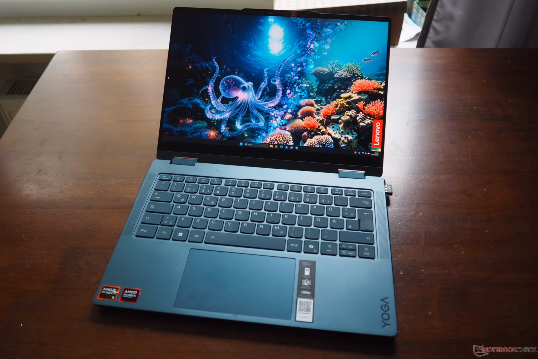 Lenovo Yoga 7 laptop with OLED display and AMD Ryzen 7 processor