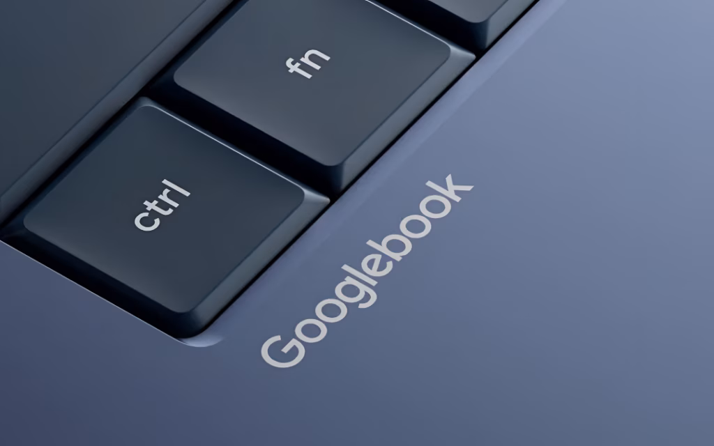 Magic Pointer cursor feature on Googlebook laptop screen