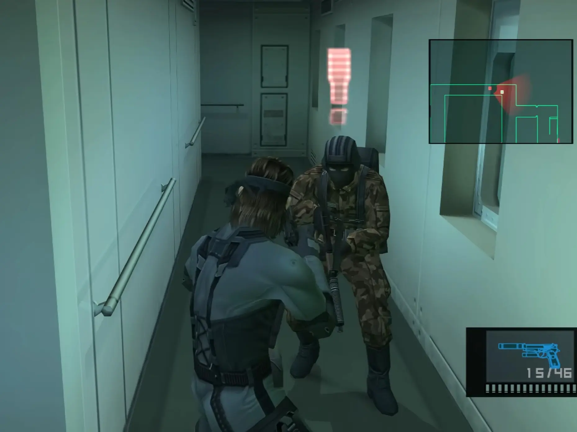 Metal Gear Solid 2 gameplay with new first- and third-person camera mod