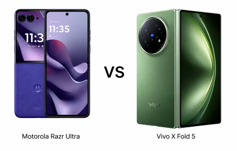 Motorola Razr Ultra 2026 vs Vivo X Fold 5 foldable smartphone comparison