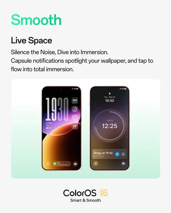 Oppo smartphone displaying ColorOS 16 update features in India (Photo: Oppo)