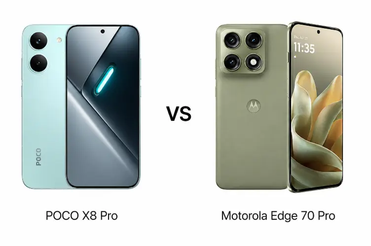 POCO X8 Pro vs Motorola Edge 70 Pro mid-range smartphone comparison