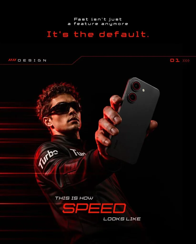 Redmi Turbo 5 6.59-inch OLED display showing punchy colors