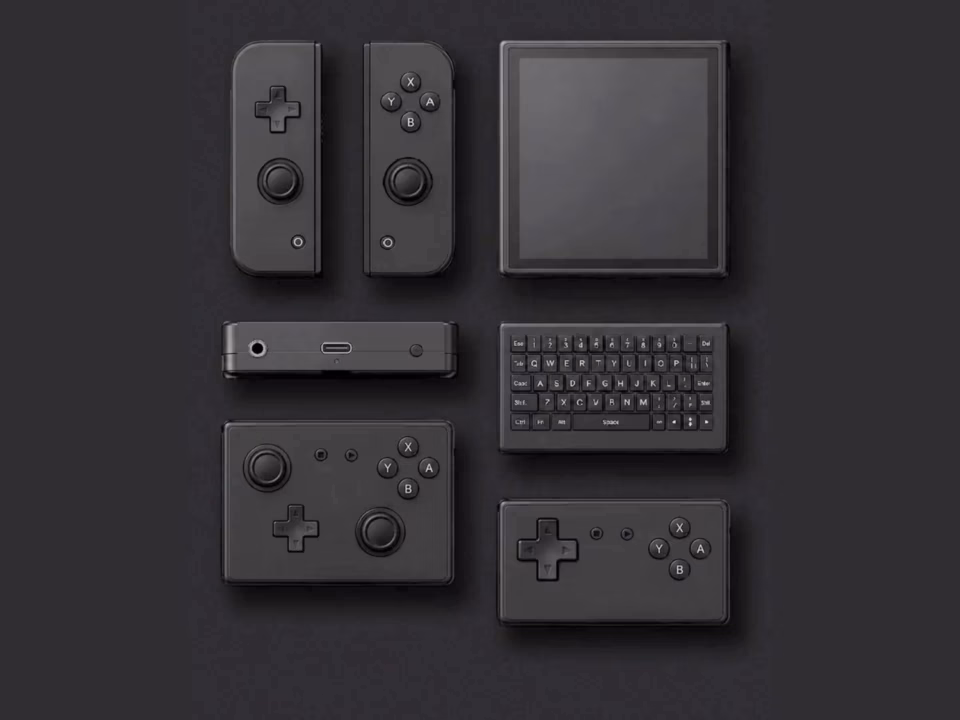 RG Modular handheld concept featuring interchangeable control modules for customizable gaming