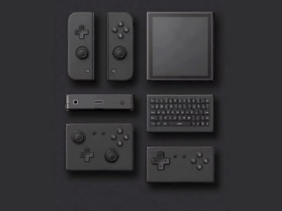 RG Modular handheld concept featuring interchangeable control modules for customizable gaming