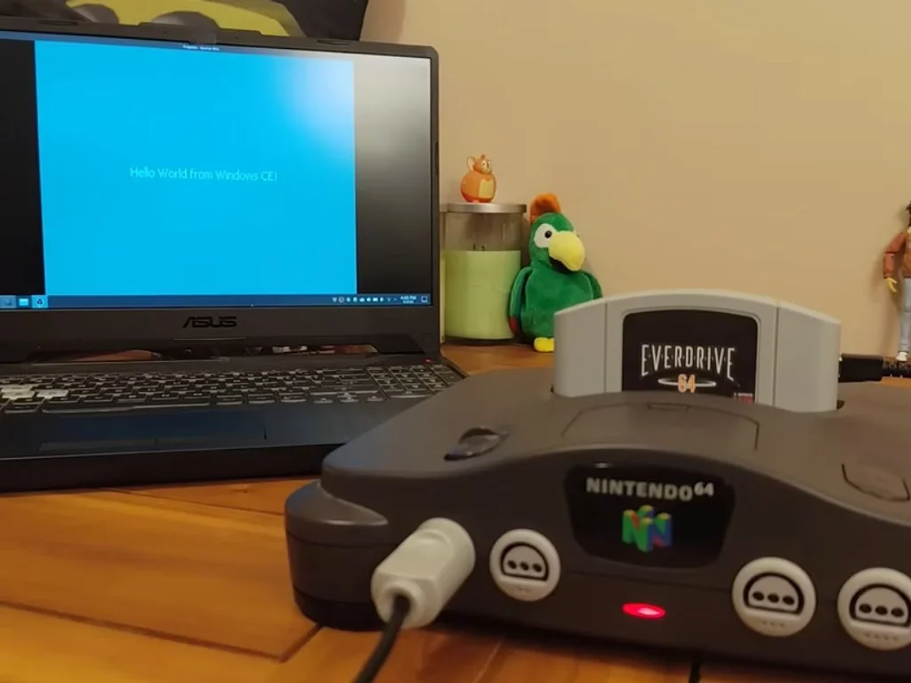 Windows CE running on Nintendo 64 in a retro mod project