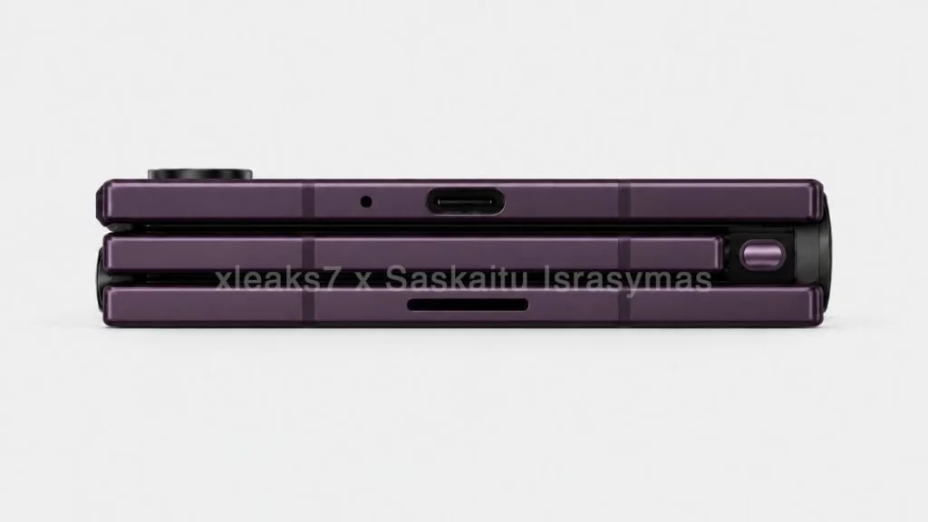 Stylus charging and magnetic retention system in Samsung tri-fold phone