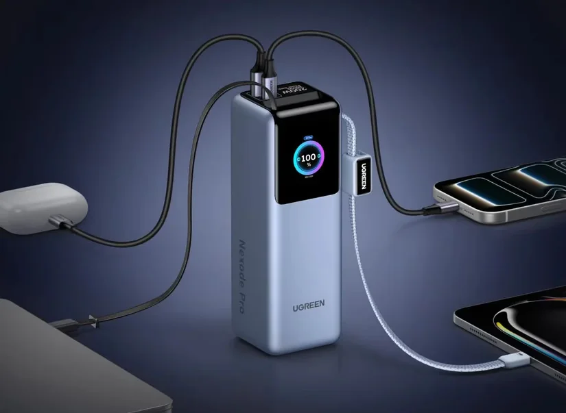 Ugreen launches 25,000mAh 200W power bank with built-in USB-C cables in the US