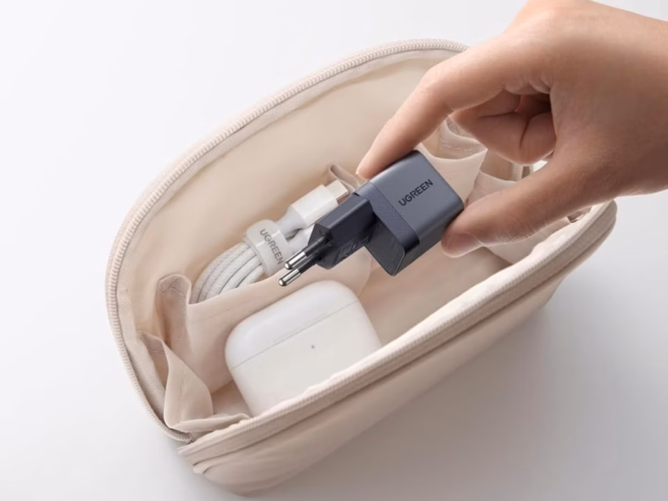 Ugreen Nexode Air 45W GaN charger in dark gray with USB-C port