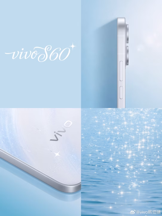 Vivo S60 series ocean-inspired silver-white design with Snapdragon 8s Gen 3