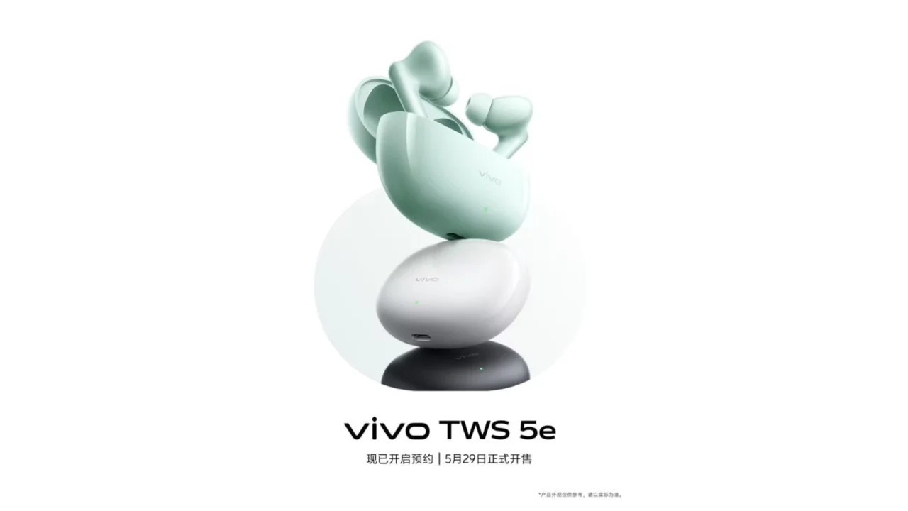 Vivo TWS 5e wireless earbuds with hybrid active noise cancellation
