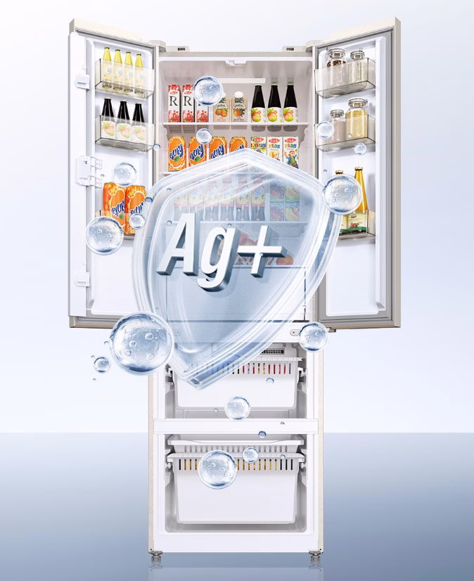 Automatic ice maker feature producing ice cubes