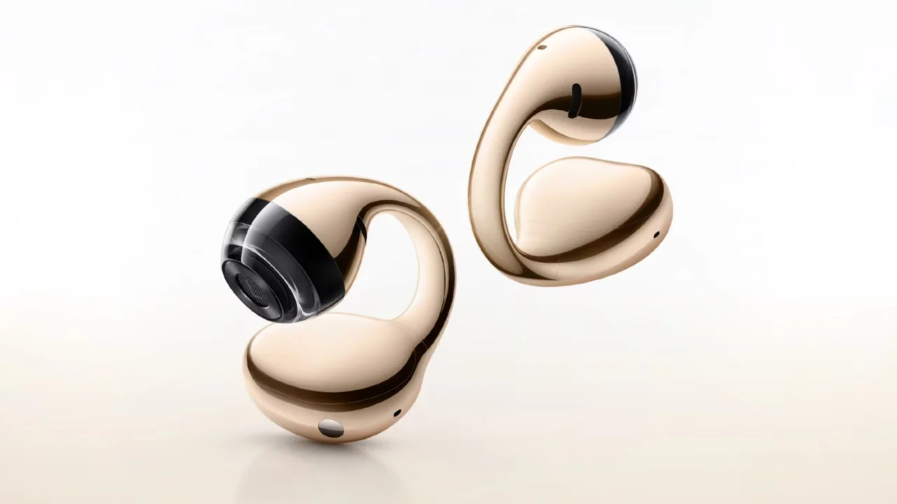 Xiaomi clip-on earbuds with open-ear design and metallic finish