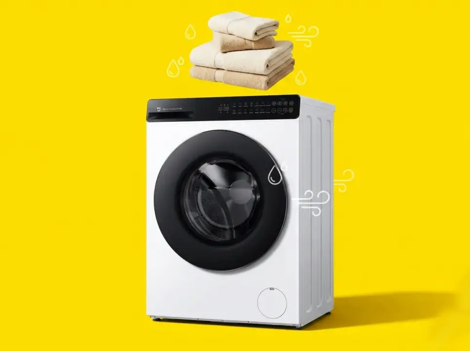 Xiaomi 8KG smart washer-dryer with steam cleaning and energy efficiency