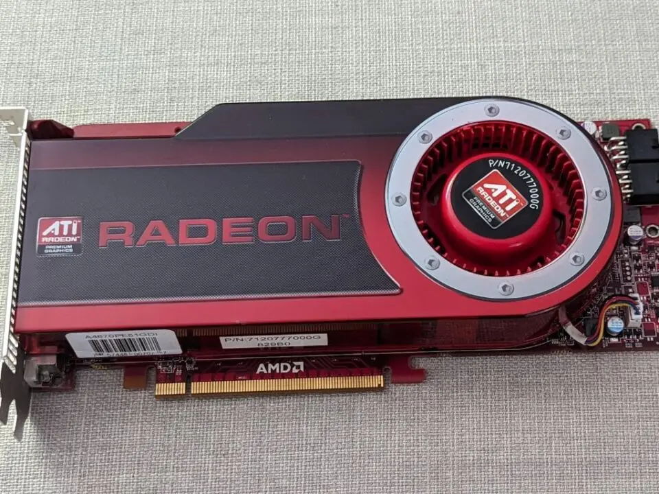 AMD Radeon HD 4870 GPU used in legacy driver maintenance with AI assistance