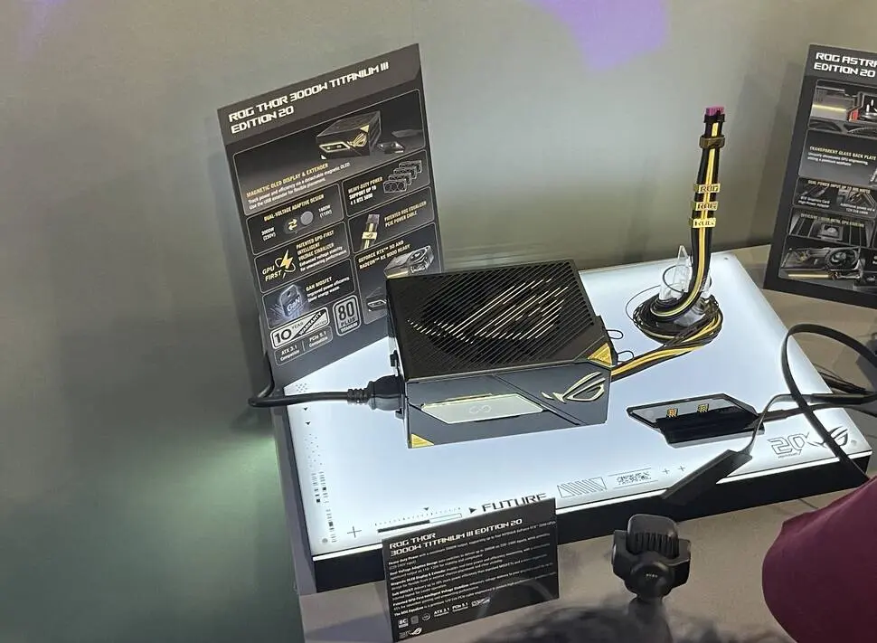 Asus rog thor 3000w titanium iii limited by standard outlets in the us and europe Asus ROG Thor 3000W Titanium III Edition 20 power supply unit