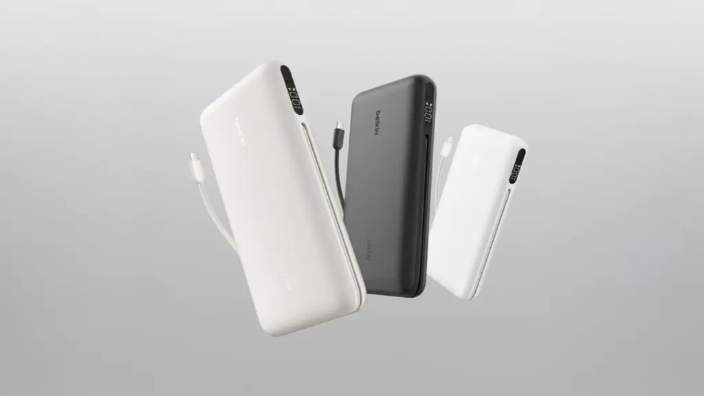 Belkin UltraCharge Pro Laptop Power Bank 25K Delivers Rapid Charging With Built-In USB-C Cable Belkin UltraCharge Pro Laptop Power Bank 25K