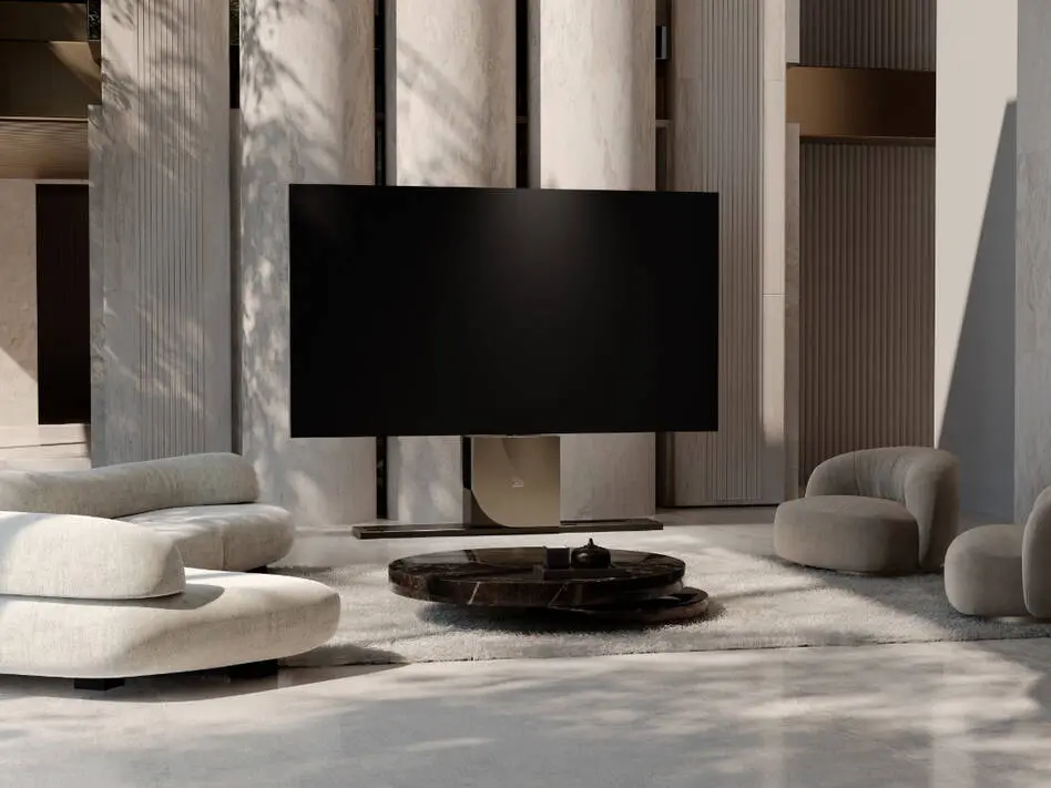 C Seed Bugatti N1 folding 4K MicroLED TV in luxury finish