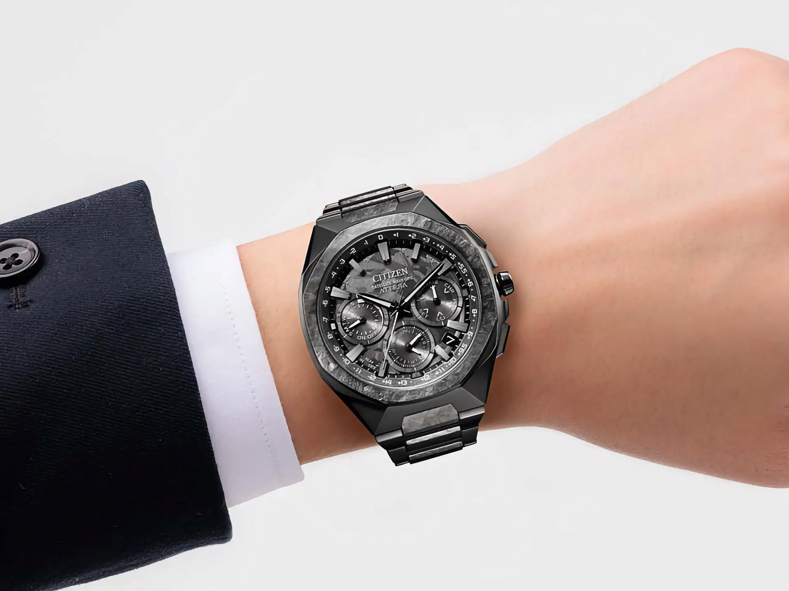 Citizen Attesa CC4107-80H limited edition satellite GPS watch with Spaceship Black aesthetic