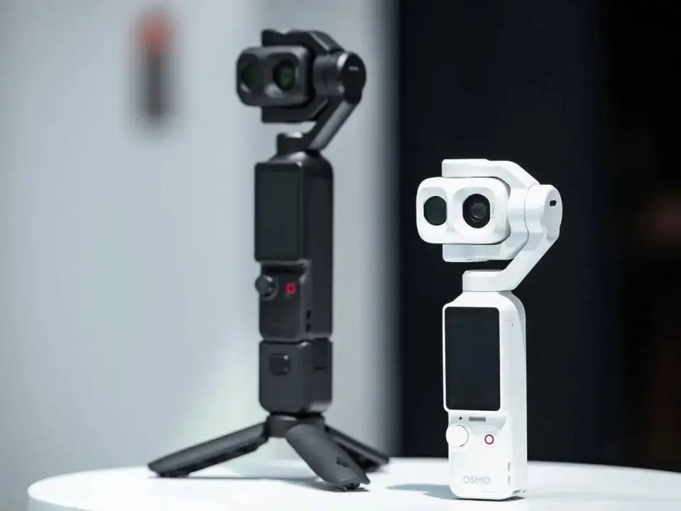 DJI Osmo Pocket 4P in pearl white handheld gimbal camera
