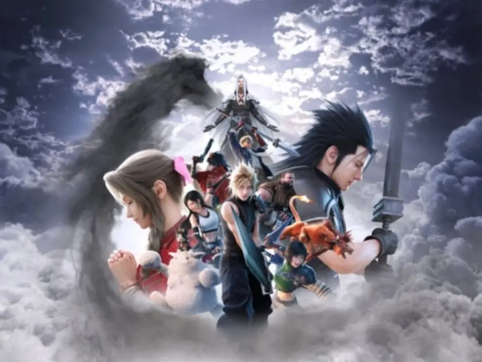 Final Fantasy VII Revelation cover art showcasing iconic characters and story elements from Square Enix