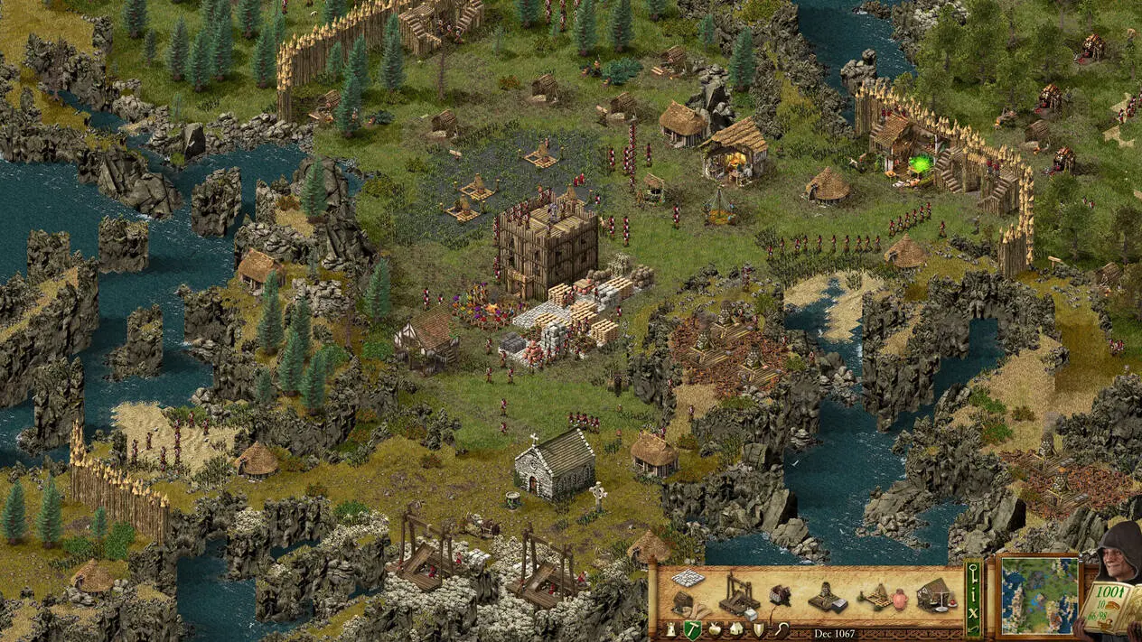 Gameplay screenshot from Stronghold Definitive Edition showing medieval castle and units (Photo: Firefly Studios)