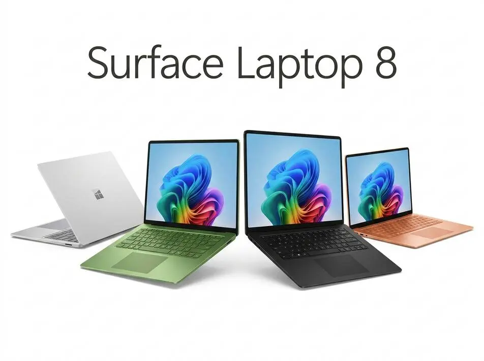 Microsoft Surface Laptop 8 in Jade color with OLED display
